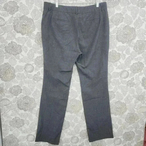Women's Dress Pants Size 14T J.crew Bi Stretch Gray Straight Leg - Picture 2 of 7
